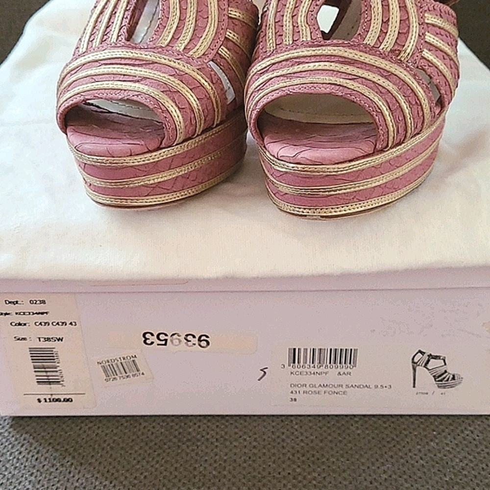 Christian Dior ▪︎  (38) Rose Glamour Sandal Heels - Picture 12 of 16